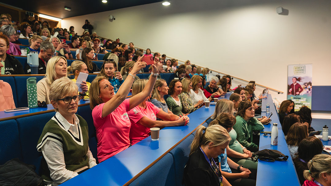 Attendees in the lecture hall